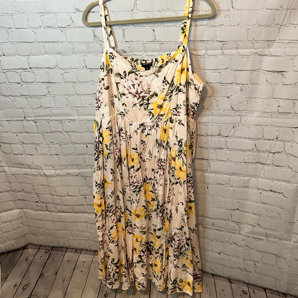 Pink and yellow floral sundress size 18/20